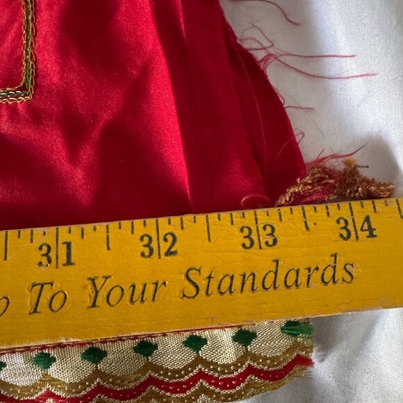 3 Pcs. Fabric from India Decorative Hand Stitching sizes inside - Picture 11 of 11